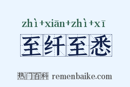 至纤至悉是什么意思的图片